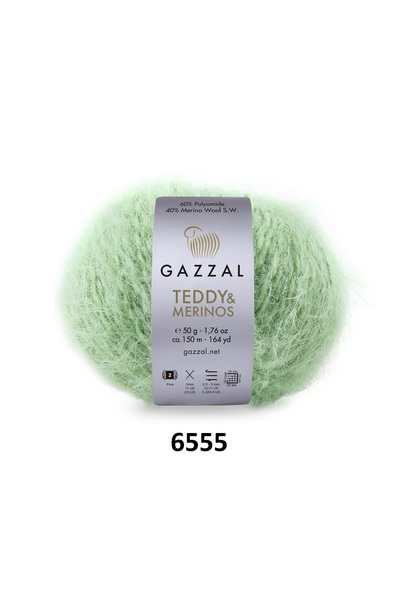 GAZZAL İPLİK Gazzal Teddy Merino Premium plišana pređa za pletenje 5 paketa 2...