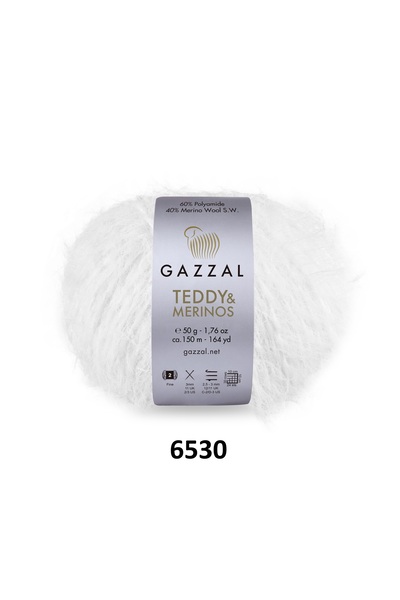 GAZZAL İPLİK Gazzal Teddy Merino Premium plišana pređa za pletenje 5 paketa 2...