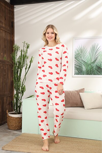Hepyek Long Sleeve Cotton Interlock Fabric Pajama Set