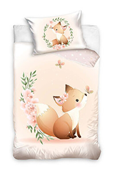 Animals Fox children's bedding set 90x120 cm, 40x60 cm