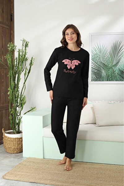 Hepyek Long Sleeve Cotton Interlock Fabric Pajama Set