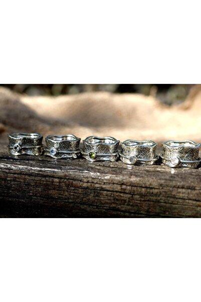 OSIRION Labradorite Sterling Silver Meditation Spinner Ring