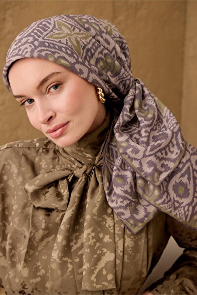 Silk Home Μαλακό βαμβακερό κασκόλ Nehir Pattern