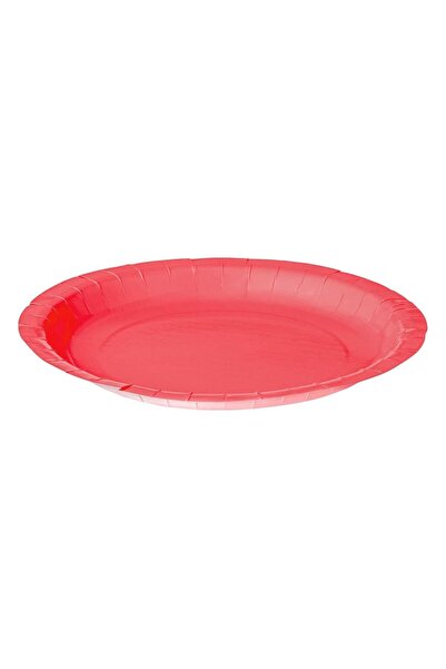 OEM Red Cardboard Plates 23cm - 10pcs