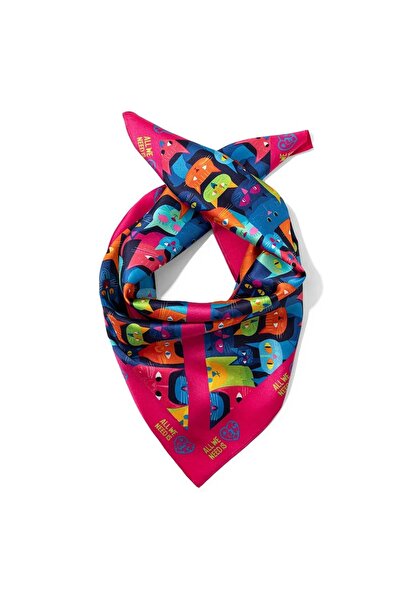 All We Need Is Pets Cats’n Power Pink Silk Bandana for Cats and Pet Lovers