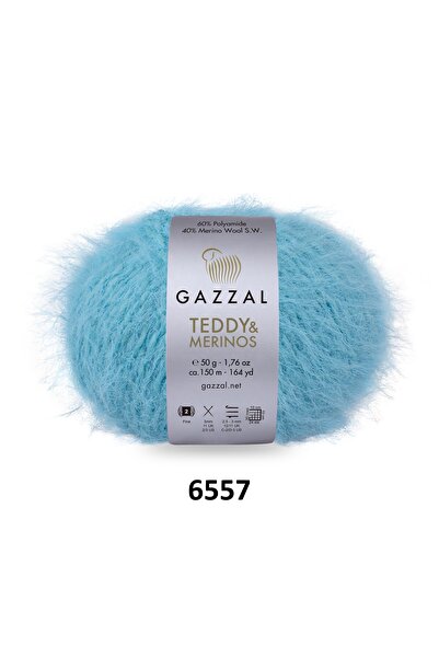 GAZZAL İPLİK Gazzal Teddy Merino Premium Πλεκτικό Νήμα Πολυτελείας 5 Τεμαχίων...