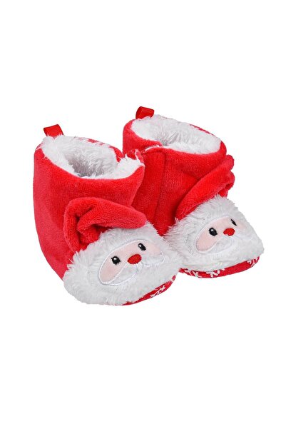 OEM Christmas Baby Boots Velvet Red with White Fur Santa Claus 0-6 Months
