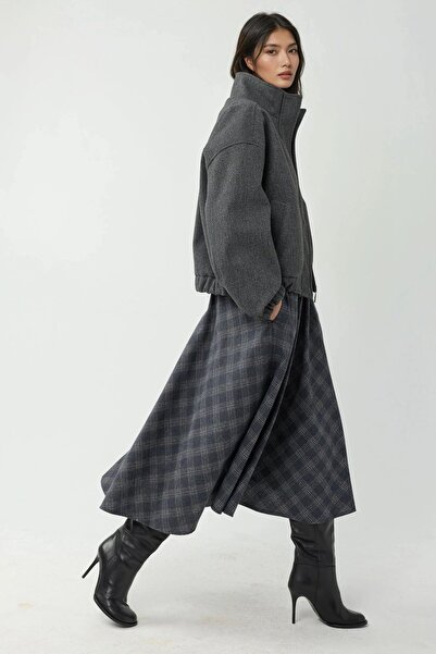 Hiccup Καρό μακριά φούστα σε σχήμα Α