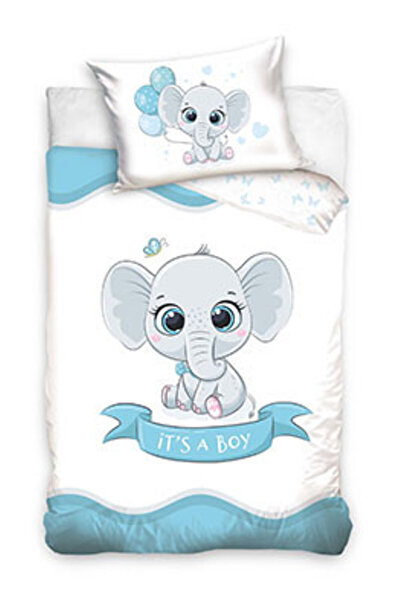 Animals Elephant It's a Boy children's bedding 90x120 cm, 40x60 cm