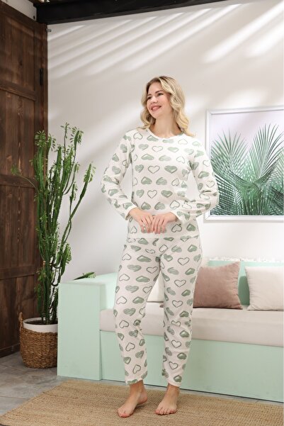 Hepyek Long Sleeve Cotton Interlock Fabric Pajama Set