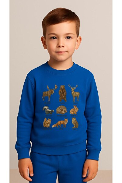 playwear Παιδικό Φούτερ Σετ με Στάμπα ΠΟΛΛΑΠΛΩΝ ΦΙΓΟΥΡΩΝ για Κορίτσια και Αγό...