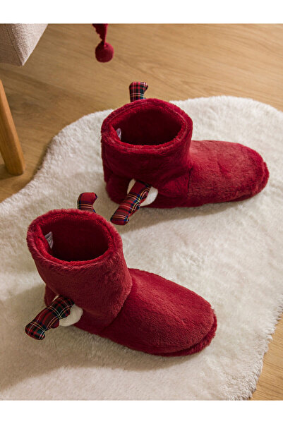 LC Waikiki Peak Yeni Sezon Yılbaşı Temalı Kadın Pelüş Ev Botu Panduf