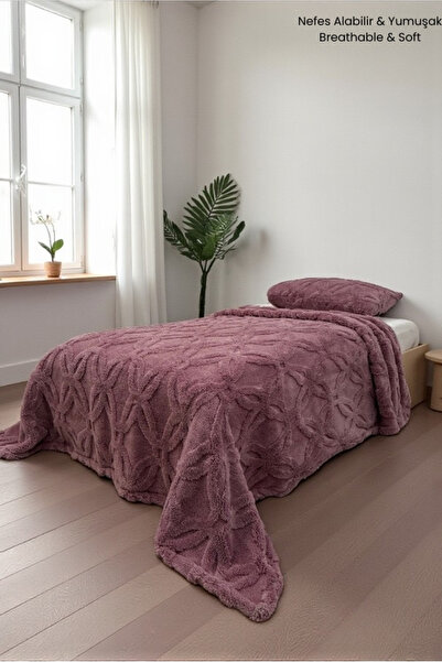 VESSİNOHOME Orion Wellsoft Single Bedspread Set (180×235 cm + 1 Pillowcase) Soft, Luxurious Blanket