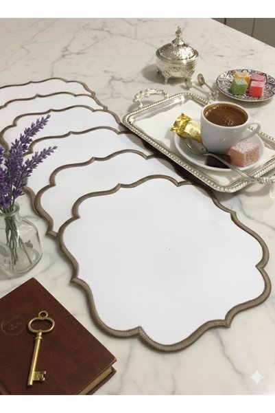 alinastore 6 Pieces Coffee or Presentation Cocktail Napkins & Coaster Brown