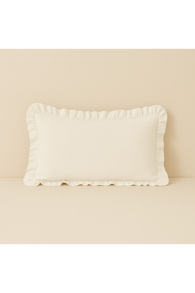 Belomia Home Collection 100% Βαμβακερή Μαξιλαροθήκη με βολάν 50x70 εκ. ~ 1 Τε...