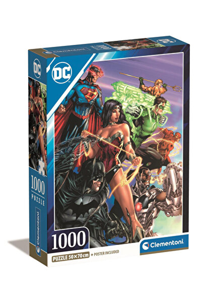 Justice League Liga Dreptății DC Power Puzzle compact Clementoni de 1000 de p...