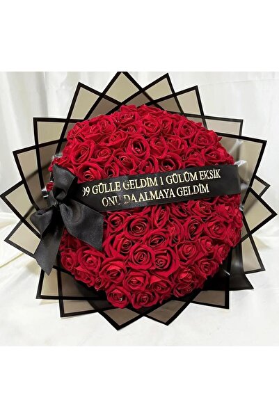 NUGA ORGANİZASYON SÖZ NİŞAN İSTEME İÇİN 99 ADET KADİFE KIRMIZI GÜL