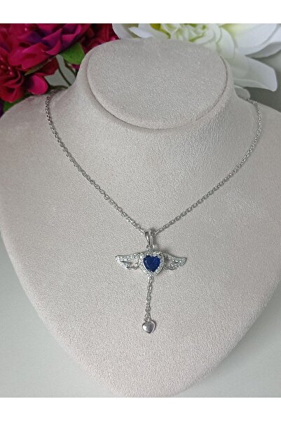 IAMIRA Colier Heart albastru