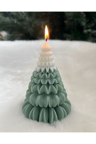 Doğal Soya Mumla Hazırlanmış Noel Ağacı Yılbaşı
