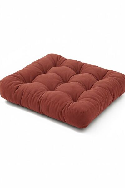 TEZKOTEKSTİL Kadife Döşemelik Kumaştan Yer Pufu | Sandalye Minderi | Yer Minderi 60x60 cm