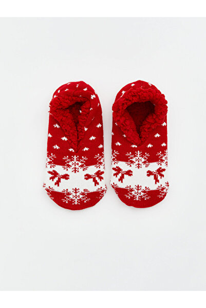 LC Waikiki Vizyon New Season Christmas Themed Non-Slip Sole Women's Home Socks
