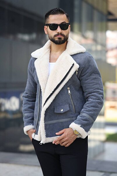 Kawimoda Trendy Velvet Biker Coat with Fur Inside - Matches Casual and Special Outfits