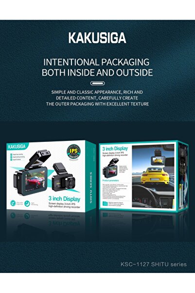KAKUSİGA Car Camera KSC-1127 3 Inch Display 1080P