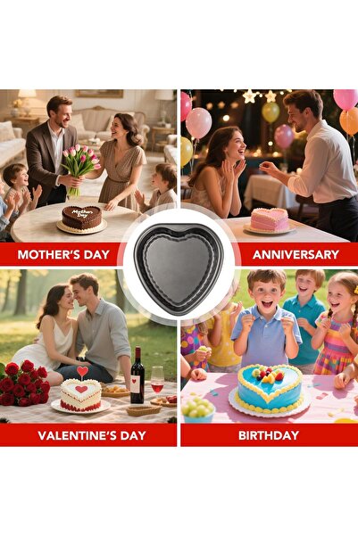 LOVYCO Heart Fireproof Non-Stick Metal Cake Mold 27 cm