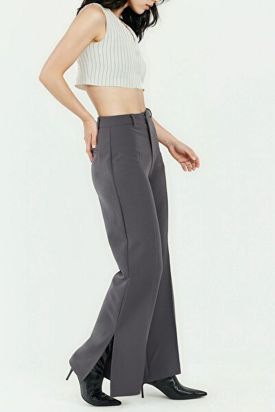Hiccup High Waist Slit Detailed Flare Pants