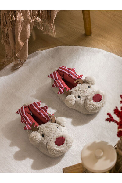 LC Waikiki Özmarka Yeni Sezon Hayvan Figürlü Pelüş Kadın Panduf