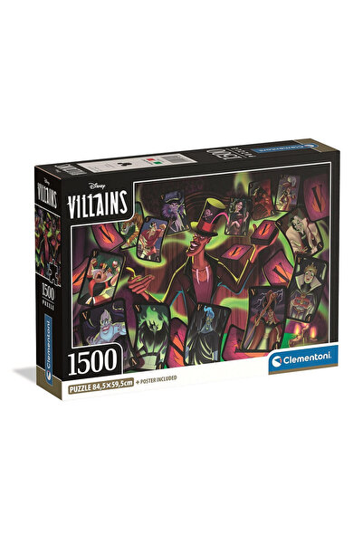 CLEMENTONI Puzzle compact cu cărți Disney Villains, 1500 buc