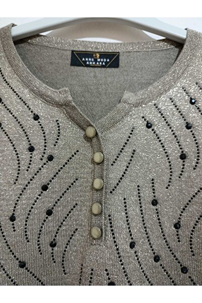 anne moda ankara Ανώτερης ποιότητας, Στάνταρ μέγεθος, Μακρύ μανίκι, Μείγμα βαμβακιού και ακρυλικού, Κομψό, Πλεκτό πουλόβερ/μπλούζα