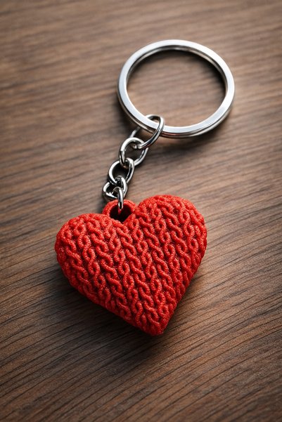 Eyiser Store Burgu Little Heart 3-Piece Keychain Set – 3 Colors of Love – Gift Set (28X25 mm)