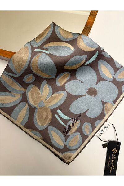 Silk Home Μεταξωτό μαντήλι με σχέδιο ροζιάριο