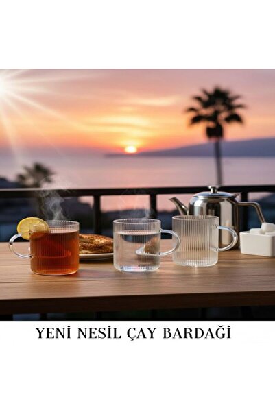 Saint Belisama Concept 3 Adet Çizgili Kulplu Isıya Dayanıklı Borosilikat Cam ...