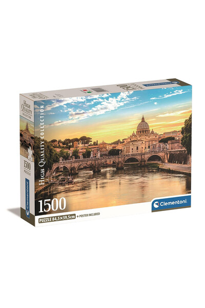 Cities Orașe Rome Italia 1500 de piese puzzle compact Clementoni