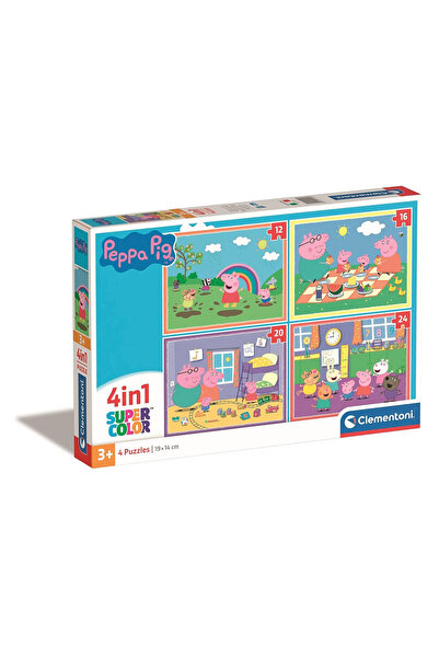 Peppa Pig Peppa malac Picnic and School 4 az 1-ben puzzle Clementoni