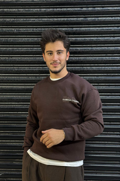 thesunfyre Men's Crew Neck 3 Thread O Oversized Back B Printed Sweatshirt