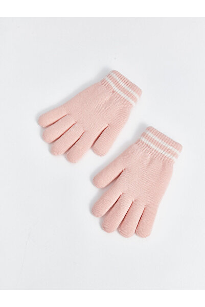 LC Waikiki ÇNR Peak Yeni Sezon Çizgi Nakışlı Kız Çocuk Eldiven