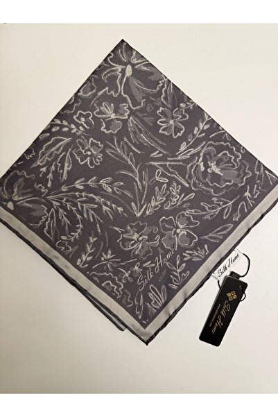 Silk Home Μεταξωτό μαντήλι με μοτίβο τιρκουάζ