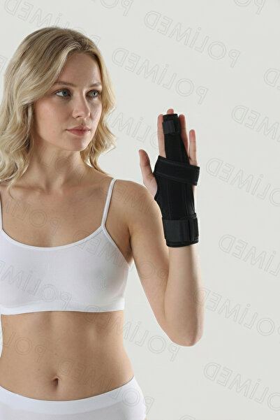 POLİMED Professional Middle Finger Splint |   Broken Finger and Tendonitis Stabilizer – Breathable Fabric