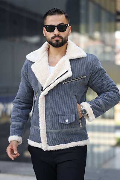 Kawimoda Trendy Velvet Biker Coat with Fur Inside - Matches Casual and Special Outfits