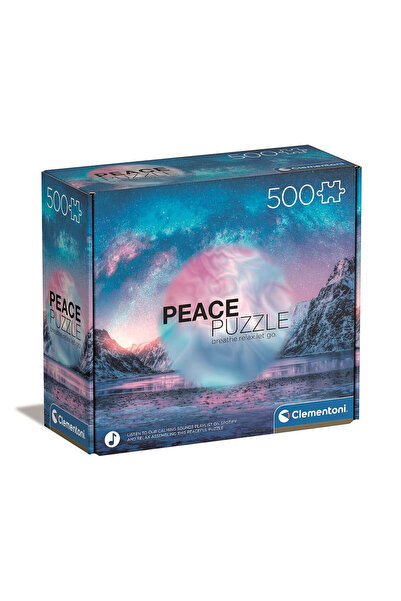 Colorate Colorat Light Blue Peace Puzzle Mountain Light Blue de 500 buc Cleme...