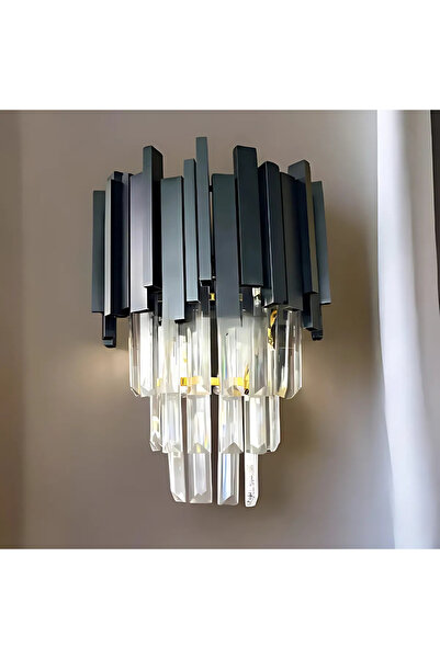 DIGITAL Merchandise Aplica Candelabru Cristal BLOIS Piccolo, 2xE14, Negru