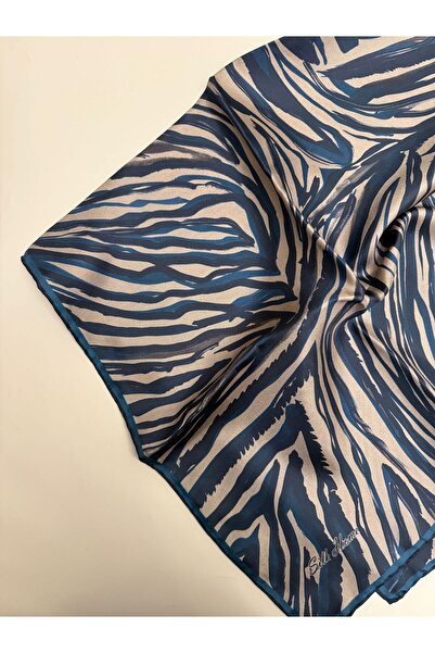 Silk Home Zebra Pattern Twill Silk Scarf