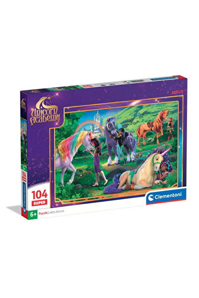 Unicorn Academy Unikornis Akadémia Meadow Puzzle Super Clementoni de 104 piese