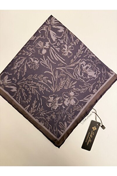 Silk Home Μεταξωτό μαντήλι με μοτίβο τιρκουάζ