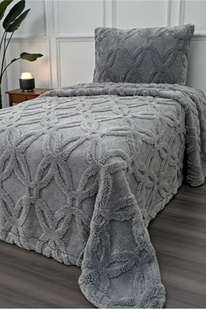 VESSİNOHOME Orion Wellsoft Single Bedspread Set (180×235 cm + 1 Pillowcase) Soft, Luxurious Blanket