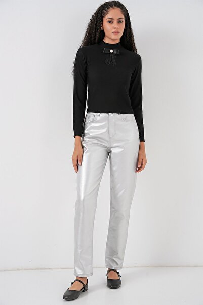 Hiccup Μπλούζα με μακρύ μανίκι με λεπτομέρεια κορδέλας BDART ψηλός λαιμός