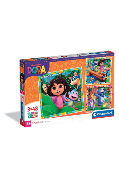 Dora the Explorer Dora Exploratoarea Jungle Quest Puzzle Clementoni 3x48 de p...